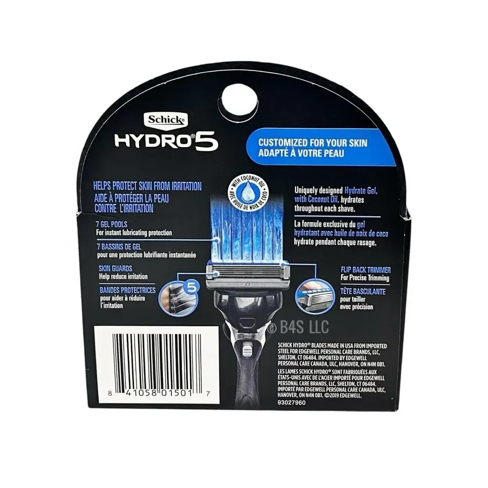 Schick Hydro 5 Hydrate Razor Refills 12 Cartridges (3 Boxes)